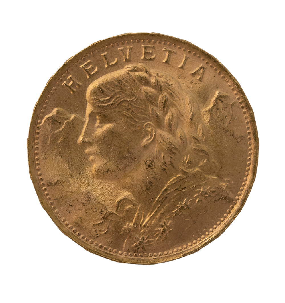 Swiss 20 Franc Helvetia Gold (Random Year)