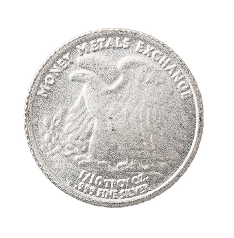Money Metal Exchange 1/10th oz Silver Eagle Walking Liberty Round
