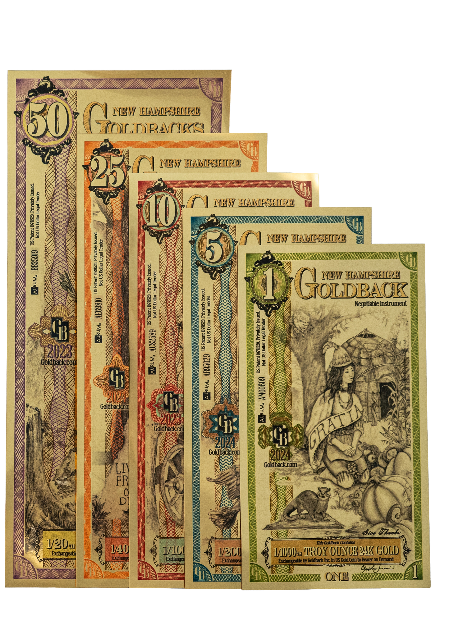 New Hampshire Goldback Bundle