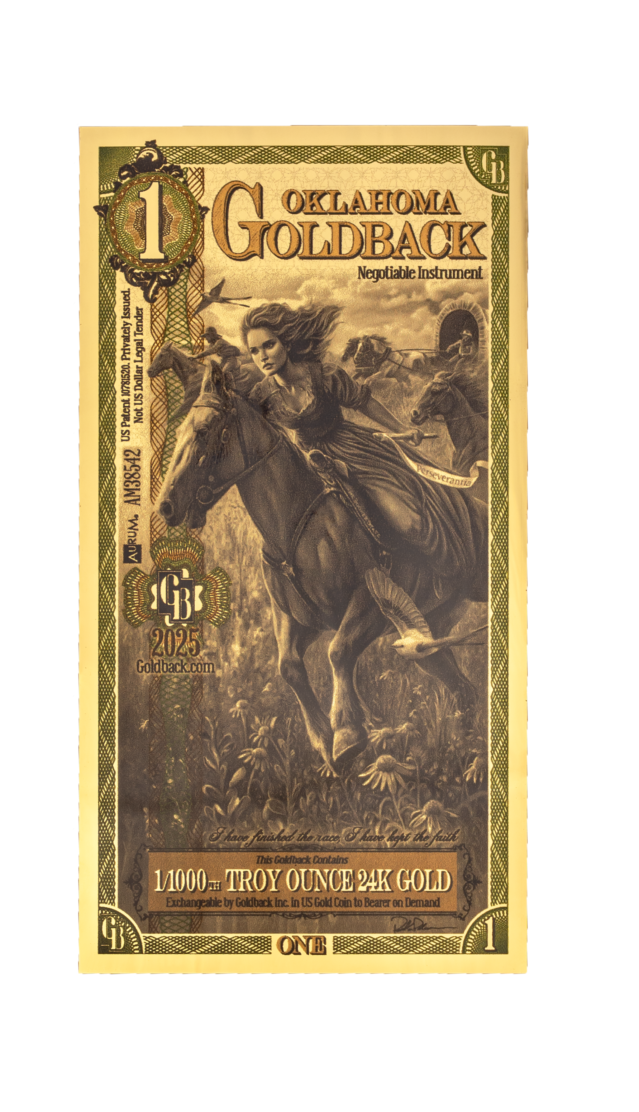 1 Oklahoma Goldback – Alpine Gold Exchange