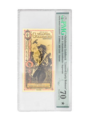 Limited Early Release Oklahoma 3 Goldback PMG MS 70