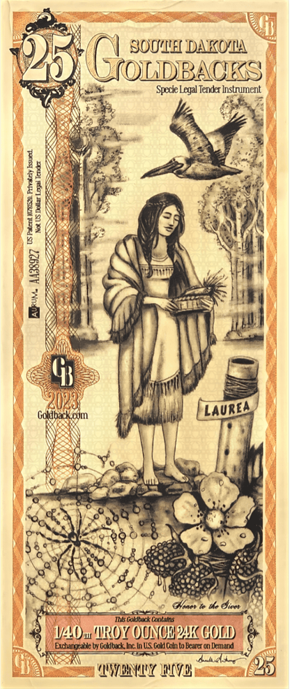 25 Goldback de Dakota del Sur