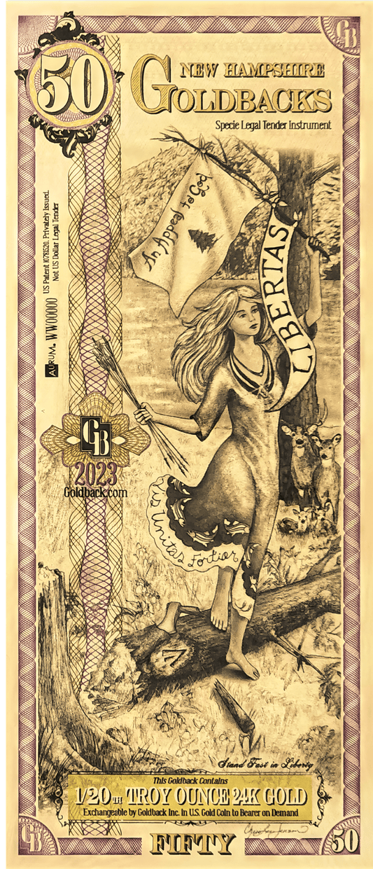 50 New Hampshire Goldback