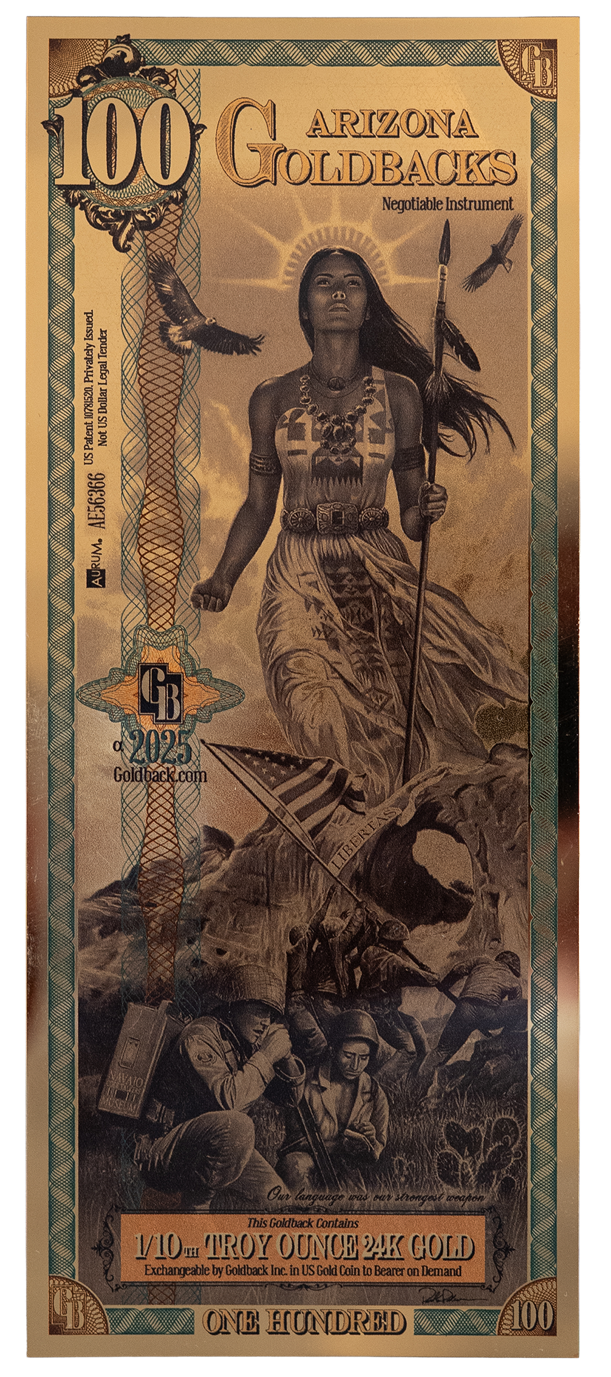 Arizona 100 Goldback Alpha