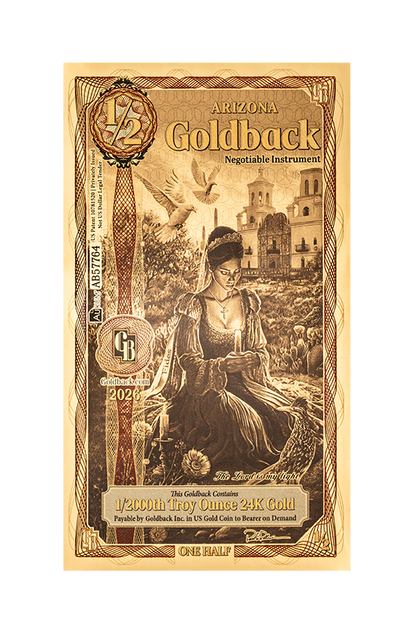 1/2 Goldback de Arizona