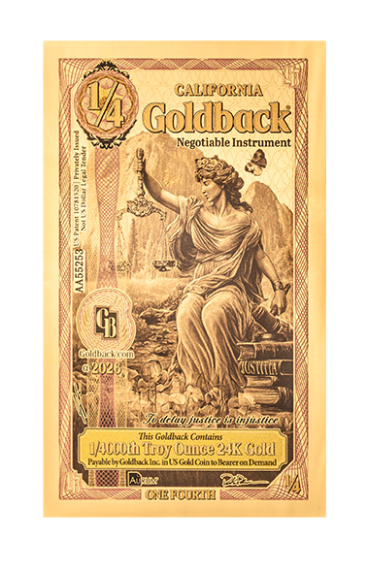 1/4 California Goldback Alpha (Pre-Order)