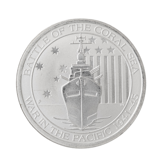 1/2 oz Australian Battle Of The Coral Sea Silver Coin