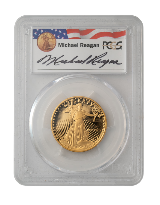 1989-P American Gold Eagle 1/2 oz PR69 PCGS Reagan Legacy Series Michael Reagan