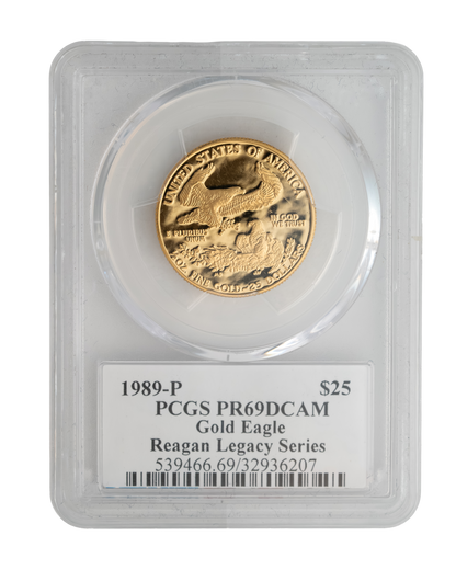 1989-P American Gold Eagle 1/2 oz PR69 PCGS Reagan Legacy Series Michael Reagan