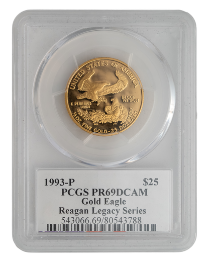 1993-P American Gold Eagle 1/2 oz PCGS PR69 Michael Reagan Reagan Legacy Series