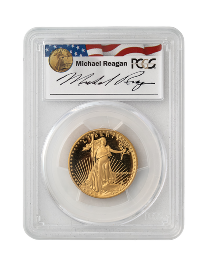 1987-P American Gold Eagle 1/2 oz PCGS PR69 Reagan Legacy Series Michael Reagan
