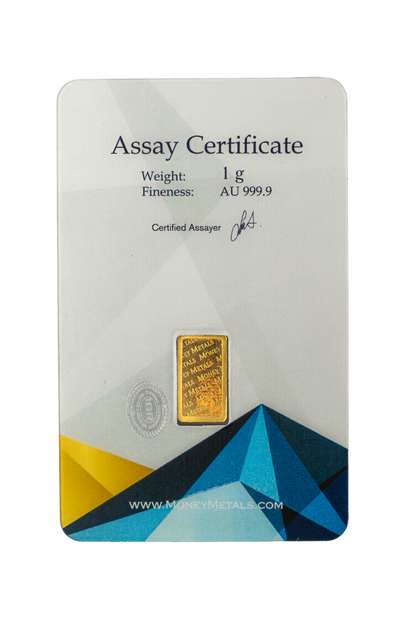 Money Metals 1 Gram Gold Bar