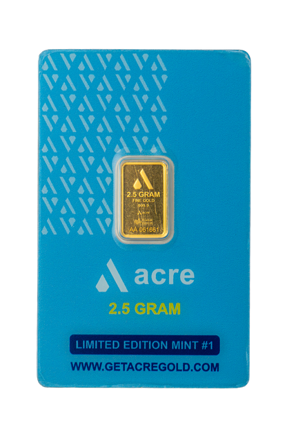 Acre 2.5 Gram Gold Bar Limited Edition Mint #1