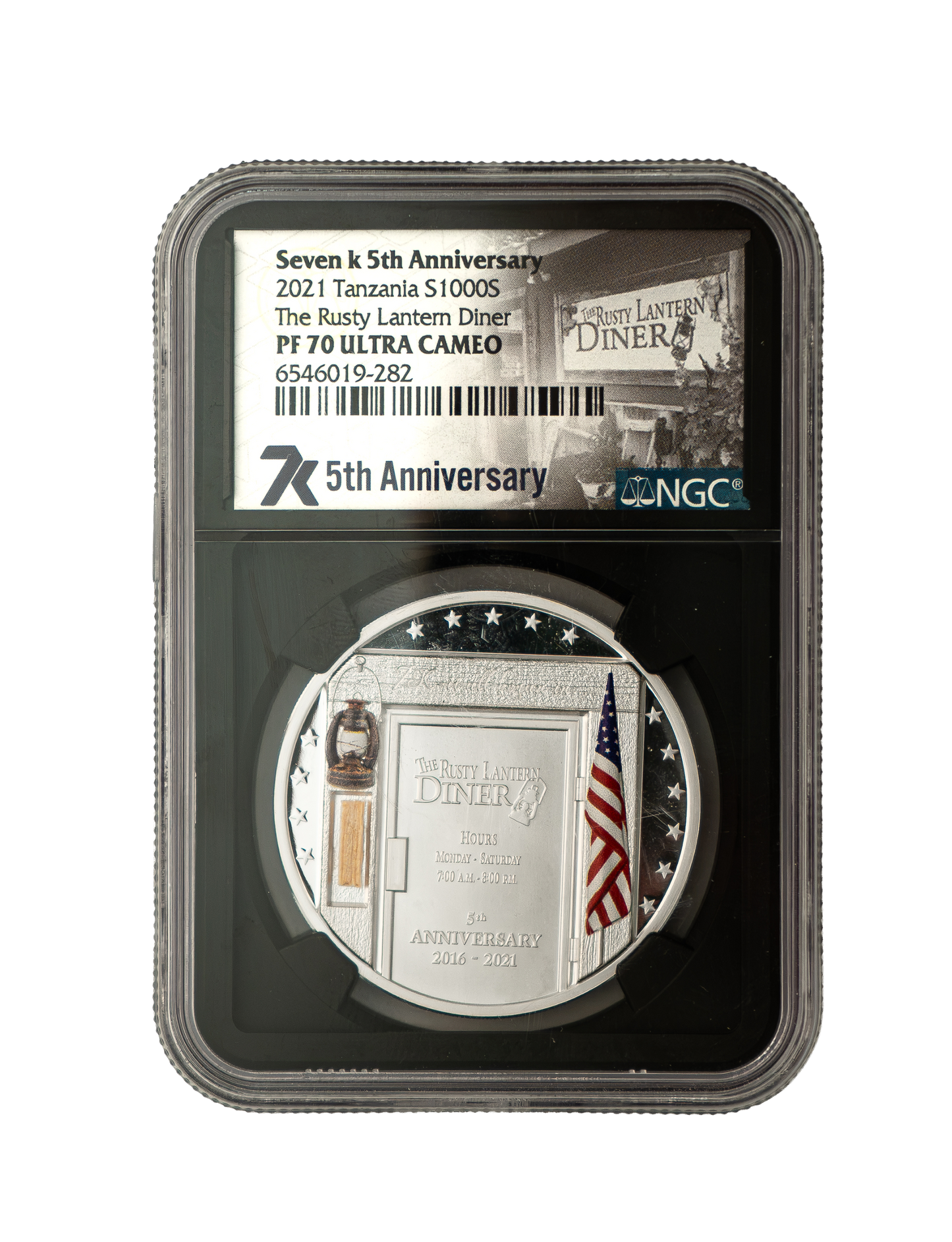 2021 Tanzania - Steven K 5th Anniversary NGC PF-70 UC The Rusty Lantern Diner