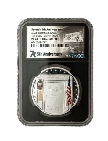 2021 Tanzania - Steven K 5th Anniversary NGC PF-70 UC The Rusty Lantern Diner