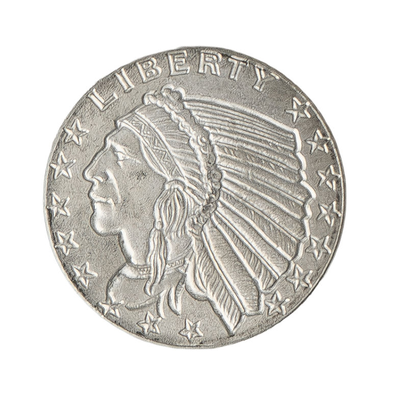 Incuse Indian 1/10th oz Silver Round Golden State Mint