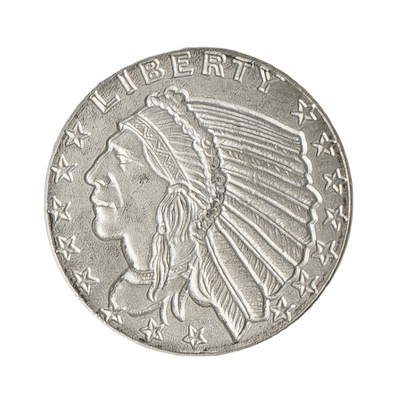 Incuse Indian 1/10th oz Silver Round Golden State Mint