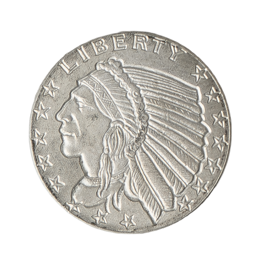 Incuse Indian 1/10th oz Silver Round Golden State Mint