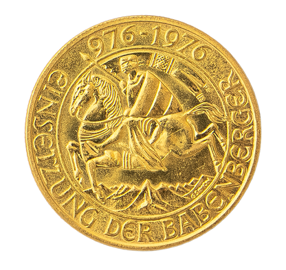 Moneda de oro de 1000 chelines austríacos de 1976 Babenberger