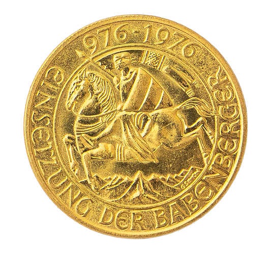 1976 Austrian 1000 Schilling Gold Coin Babenberger