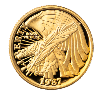 Moneda de Oro de $5 del Bicentenario de la Constitución de 1987-W