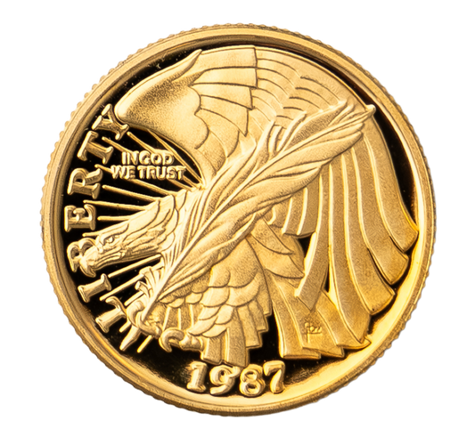 1987-W Constitution Bicentennial $5 Gold Coin