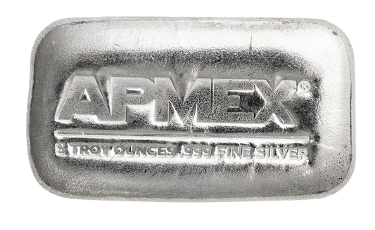 APMEX 5 oz Cast Poured Silver Bar