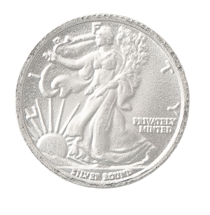 Money Metal Exchange 1/10th oz Silver Eagle Walking Liberty Round
