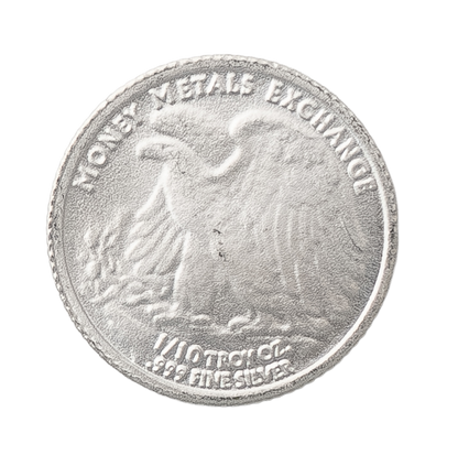 Money Metal Exchange 1/10th oz Silver Eagle Walking Liberty Round