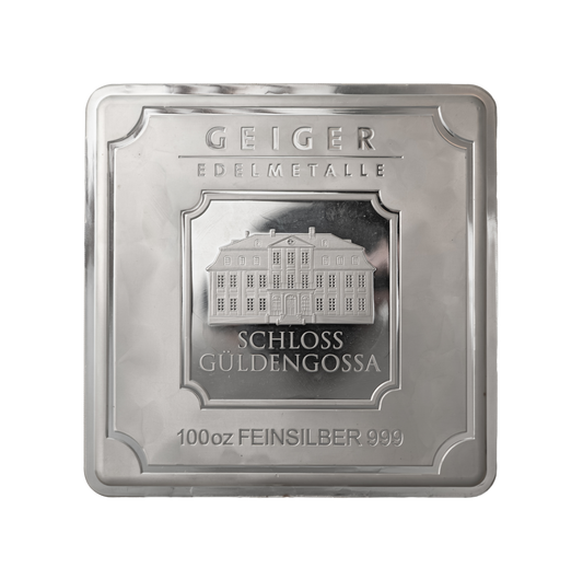 Geiger Edelmetalle 100 oz Silver Square Bar