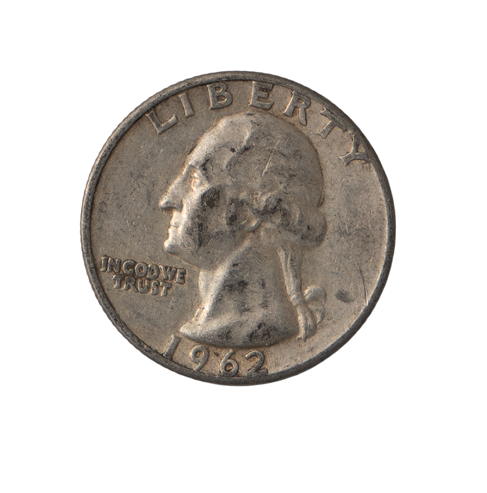 90% Silver Washington Quarters 40-Coin Roll (Circulated - AU)