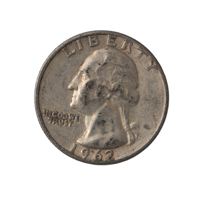 90% Silver Washington Quarters 40-Coin Roll (Circulated - AU)