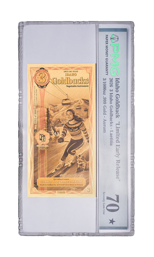 Idaho Limited Early Release 3 Graded 70 Goldback