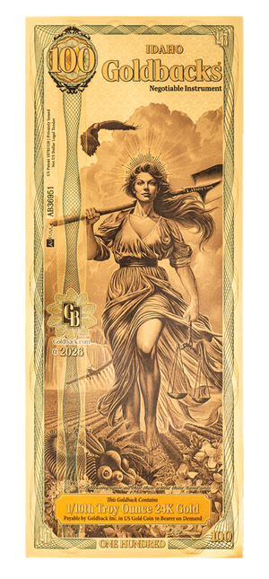 100 Idaho Goldback Pre-Order