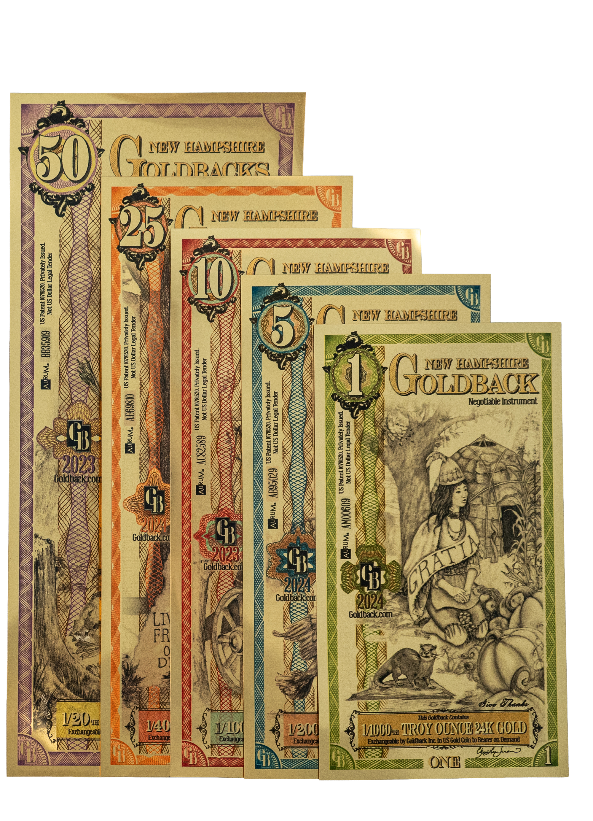 New Hampshire Goldback Bundle