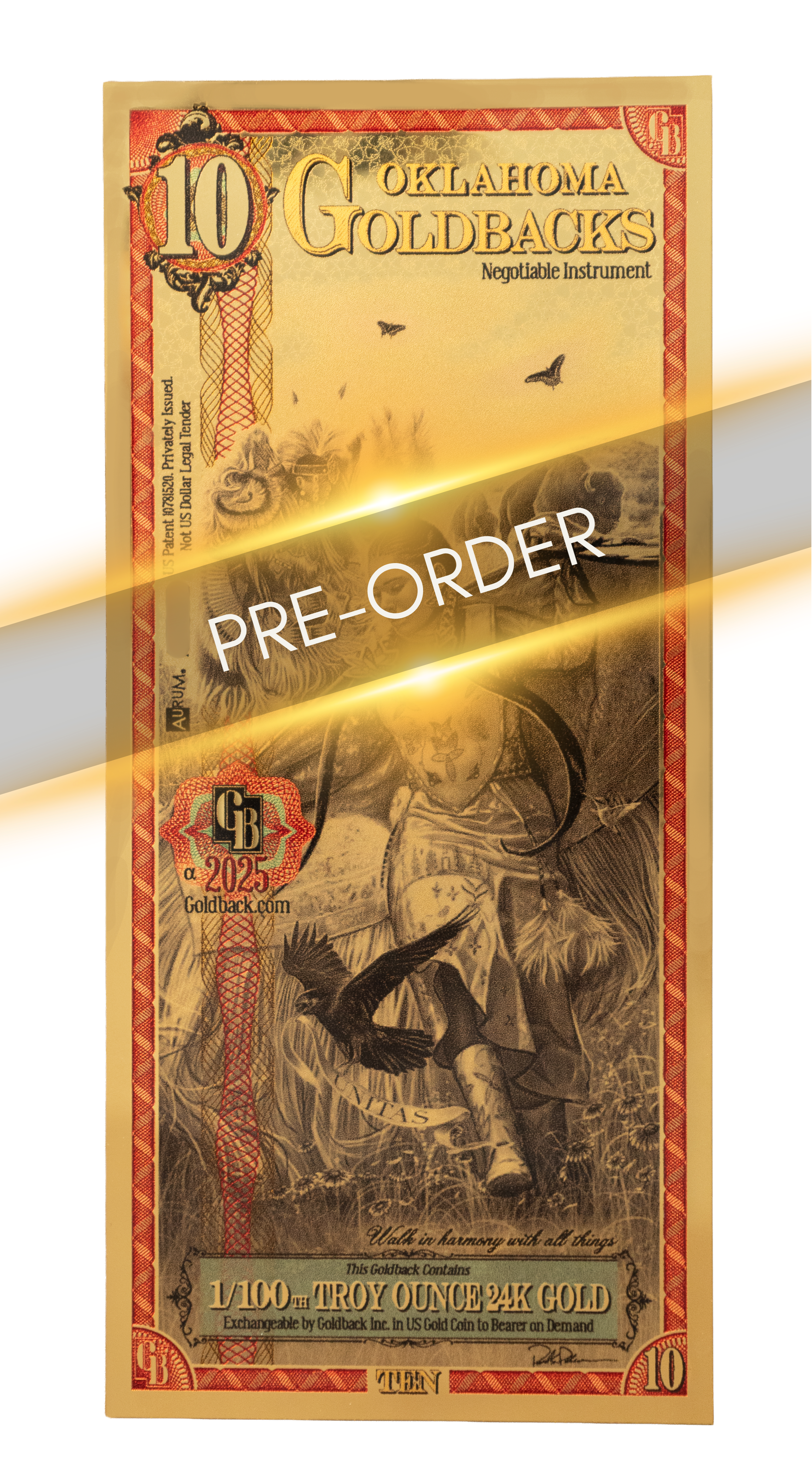 PREORDER - 10 Oklahoma Goldback Alpha