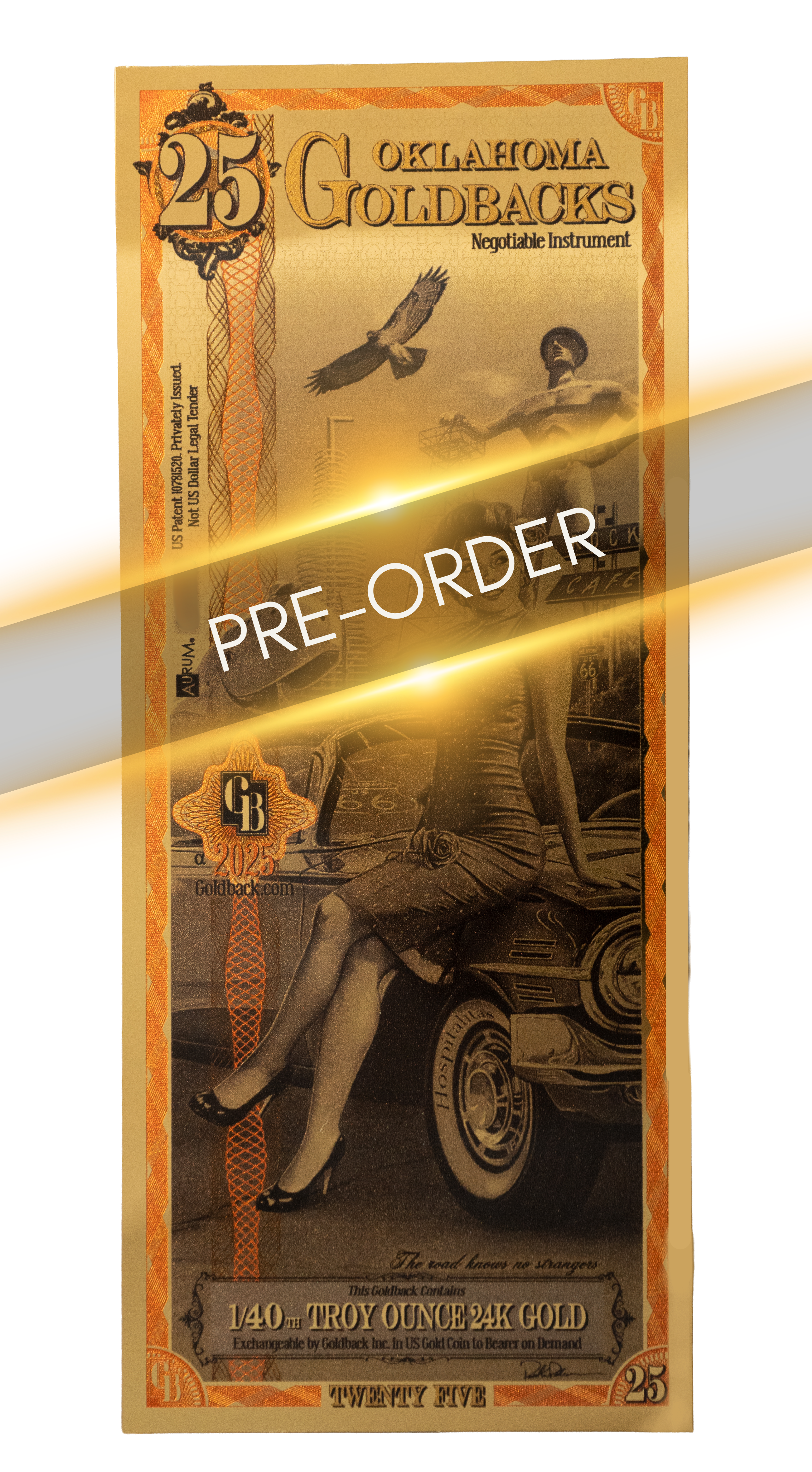 PREORDER - 25 Oklahoma Goldback Alpha