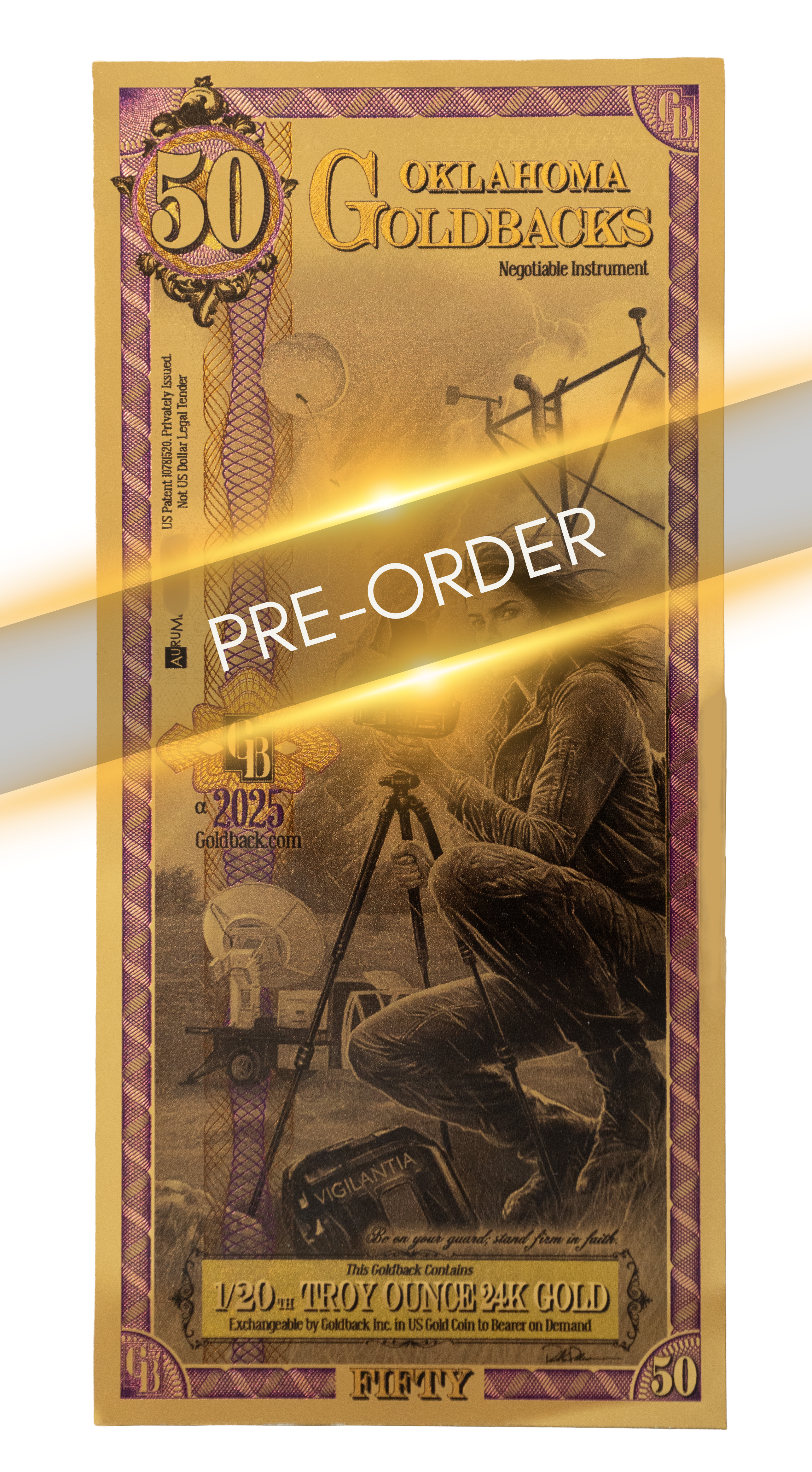 PREORDER - 50 Oklahoma Goldback Alpha