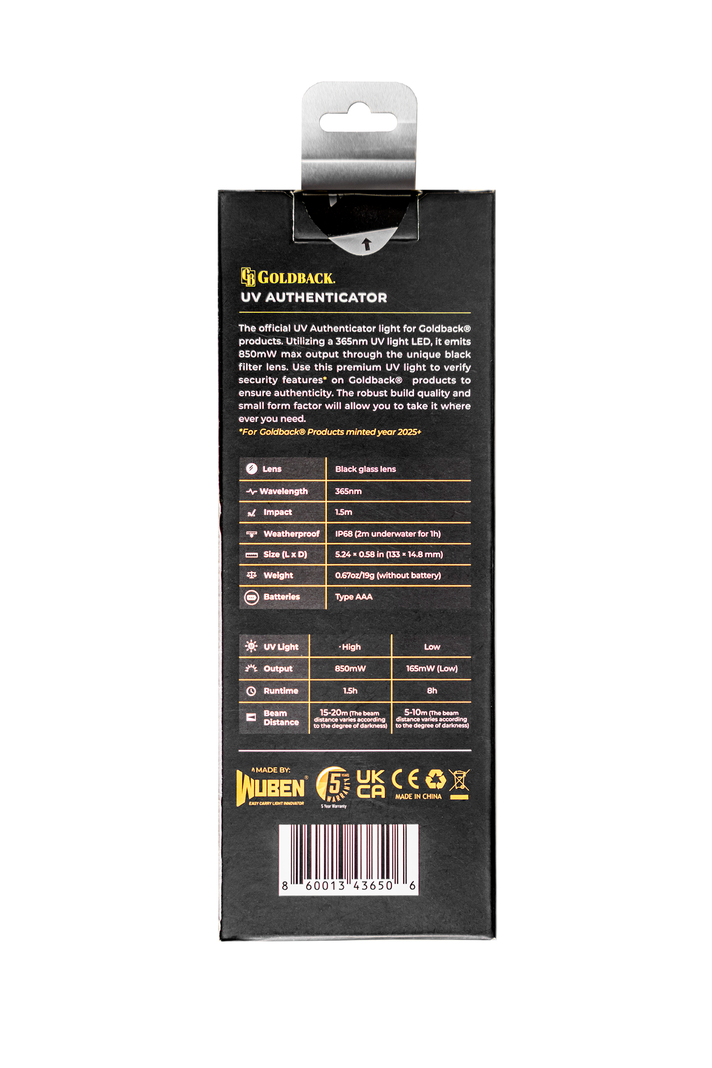 Goldback UV Authenticator Pen