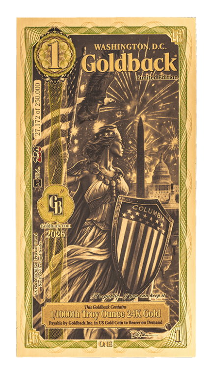 Washington D.C. Goldback -Standard