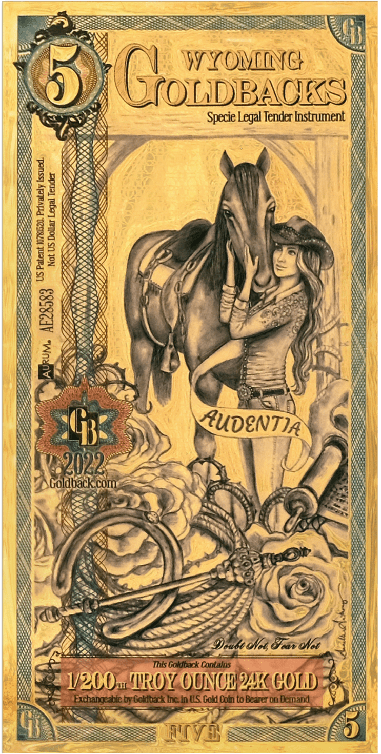 Wisconsin Gold Back 5 Wyoming Goldback – Alpine Gold Exchange