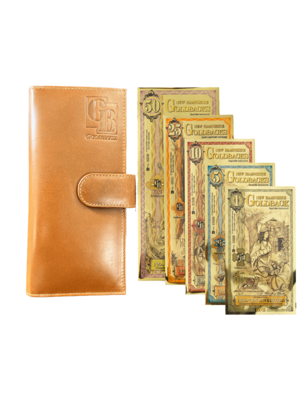 New Hampshire Goldback Set with Brown Wallet