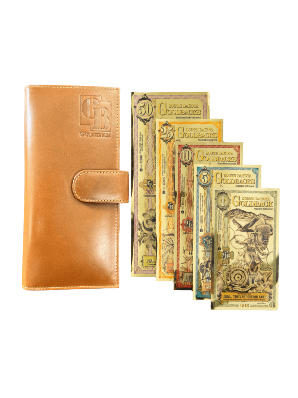 South Dakota Goldback Set with Brown Wallet